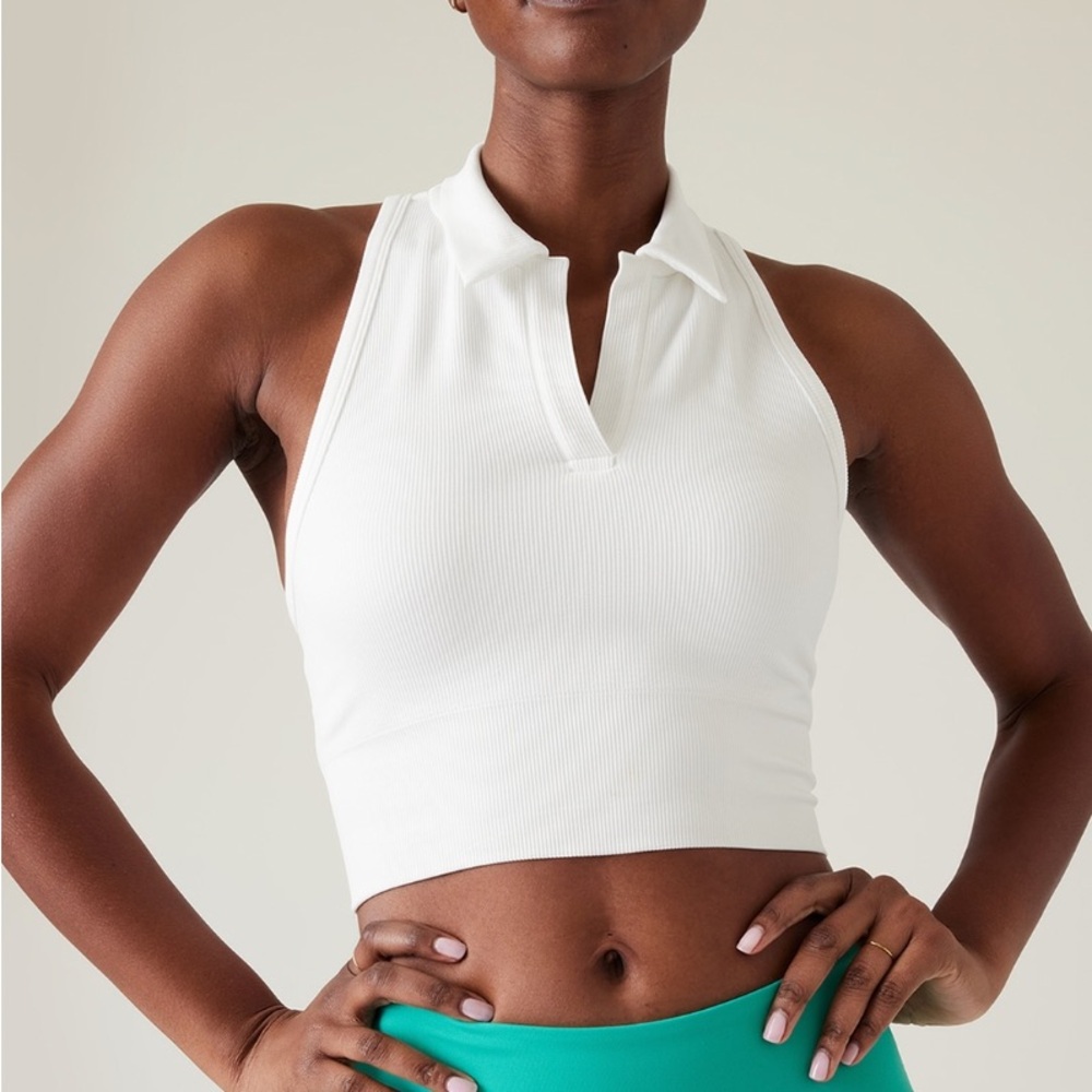 Athleta Seamless Crop Polo Tank